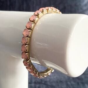 Expandable Bracelet Faceted Pastel Pink Rhinestones Strand